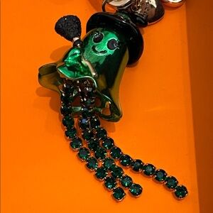 NIB Betsey Johnson ghost witch jellyfish bag Charm key chain